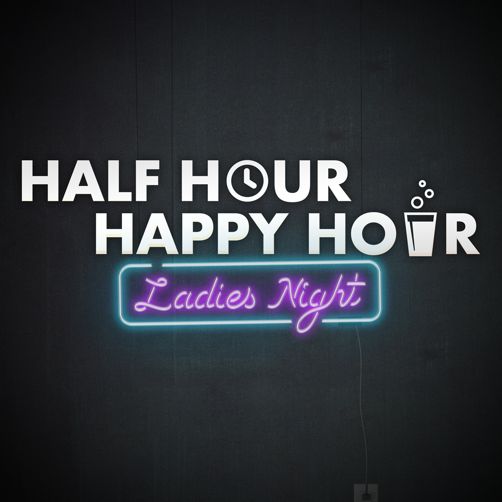Half Hour Happy Hour Podcast Cover - Square